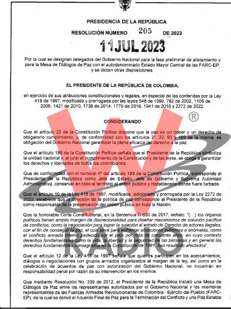 W Radio Colombia On Twitter Primiciaw Lista La Resoluci N Que Deja