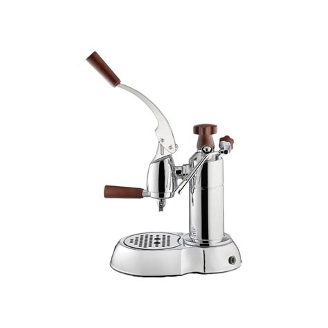 La Pavoni Stradivari Lusso Wooden Handles Lever Espresso Coffee Machine