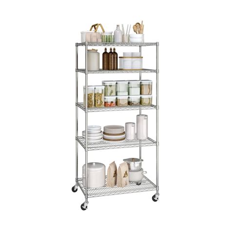 Seville Classics Steel Heavy Duty 5 Tier Utility Shelving Unit 36 In W X 24 In D X 72 In H