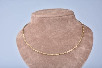 Collier en Or 18 ct 750 1000 Maille Grain de café fermoir