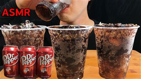 ASMR 닥터 페퍼 음료수 먹방 얼음컵 3잔 DR PEPPER DRINKING SOUNDS NO TALKING