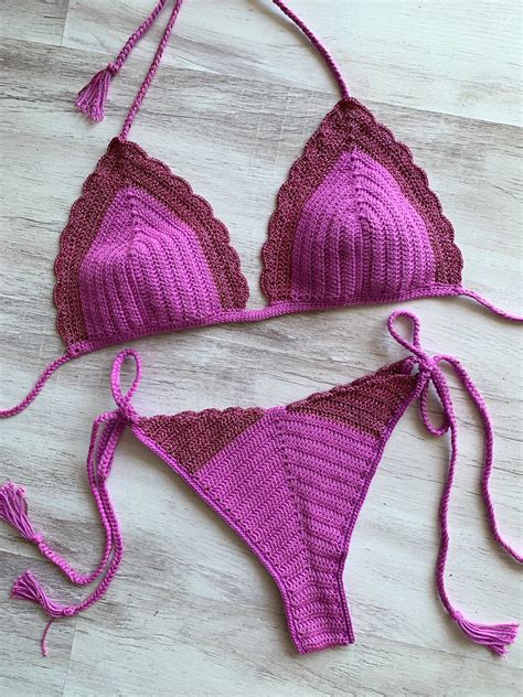 Purple Glitter Bikini Set Bikini Hot Sex Picture