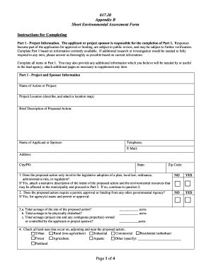 Fillable Online Dec Ny Seqr Short Environmental Assessment Form Dec