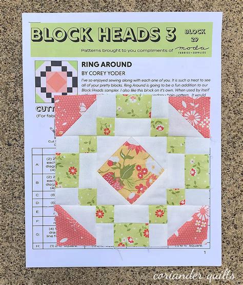 Moda Block Heads Block Ring Around Crazy