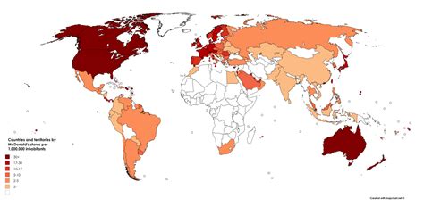 Mcdonalds Stores Per Capita Around The World Maps On The Web