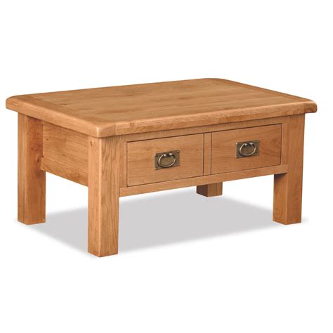 Westminster Oak Living And Dining Coffee Table With Drawer • North East