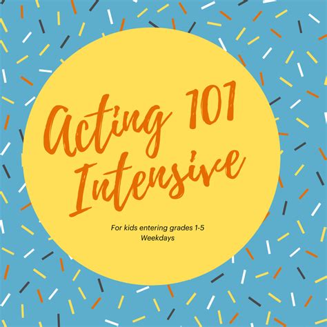 Acting 101 Popovsky Performing Arts Studio