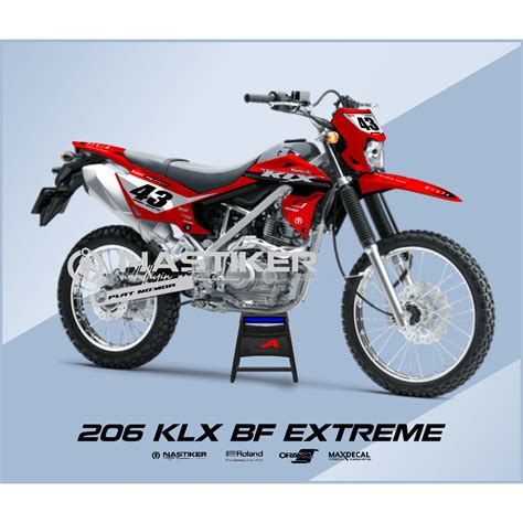 Jual Decal Klx Full Body Decal Klx Bf Merah Full Body Glosy Desain