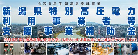 令和6年度新潟県特別高圧電力利用事業者支援補助金 一般社団法人環境省エネ推進研究所