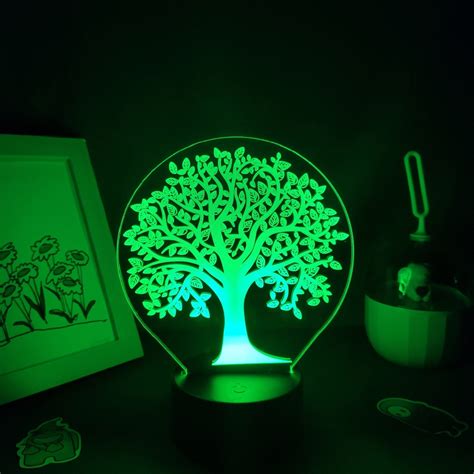 Evergreen Tree D Lava Lampy Led Rgb Neon Akrylowe Wiat A Nocne Fajne