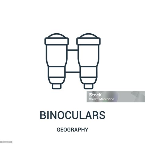 從地理集合的雙筒望遠鏡圖示向量細線雙筒望遠鏡輪廓圖示向量插圖向量圖形及更多參觀者圖片 參觀者 商標 器材 Istock