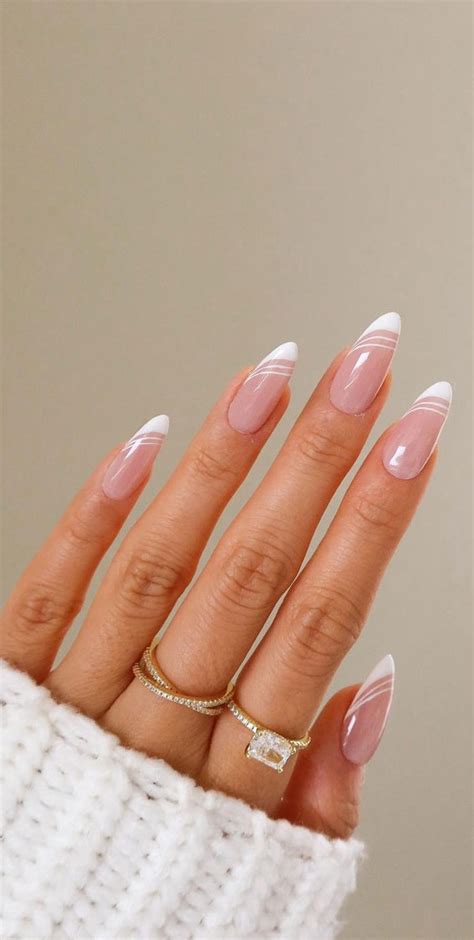 40 Best Wedding Nails 2022 Modern Layered French Manicure