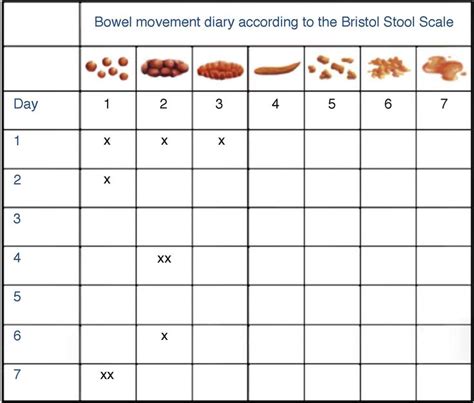 Printable Bristol Stool Chart