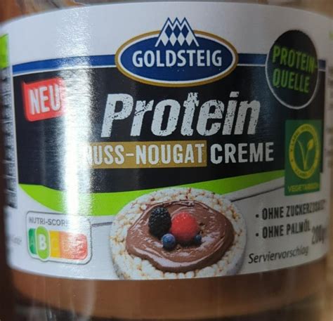 Protein nuss nougat creme Goldsteig kalorie kJ a nutriční hodnoty