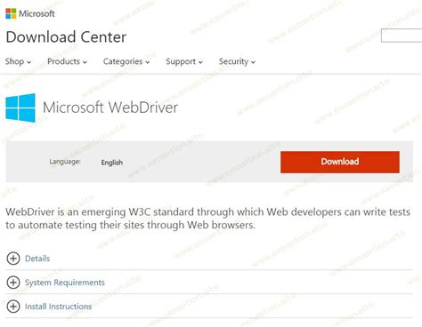 Microsoft Edge Webdriver