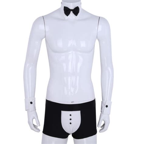 Mens Lingerie Waiter Tuxedo Costume Suit Boxer Briefs Underwear Bow Tie Cuffs EBay