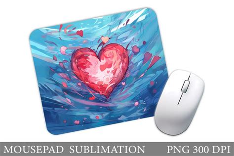 Heart Mouse Pad Design Valentines Mouse Pad Sublimation