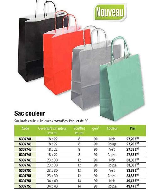 Promo Sac Couleur Chez Plein Ciel Icatalogue Fr