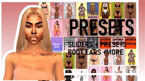 The Sims 4 Cas Presets Presets More Presets 100 Links Youtube