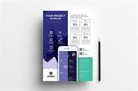 A4 Mobile App Poster Template Psd Ai And Vector Brandpacks