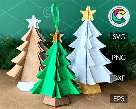 3D Christmas Tree SVG, PNG, DXF, EPS | Creative Vector Studio