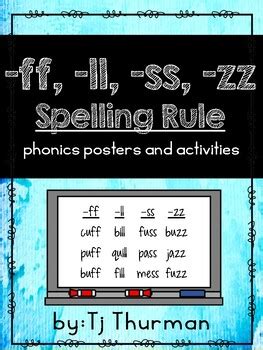 Phonics Ff Ll Ss Zz Spelling Rule By Quirky With Firstys