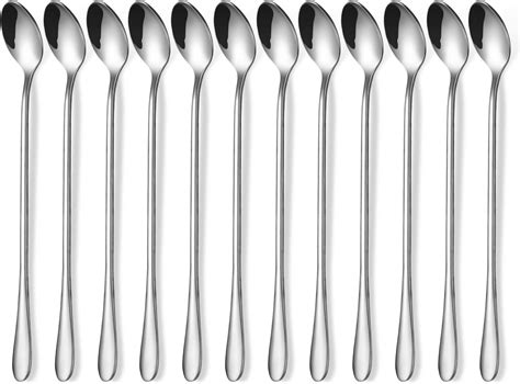 Amazon 12 Pcs Long Handle Ice Tea Spoon 9 Inch Food Grade