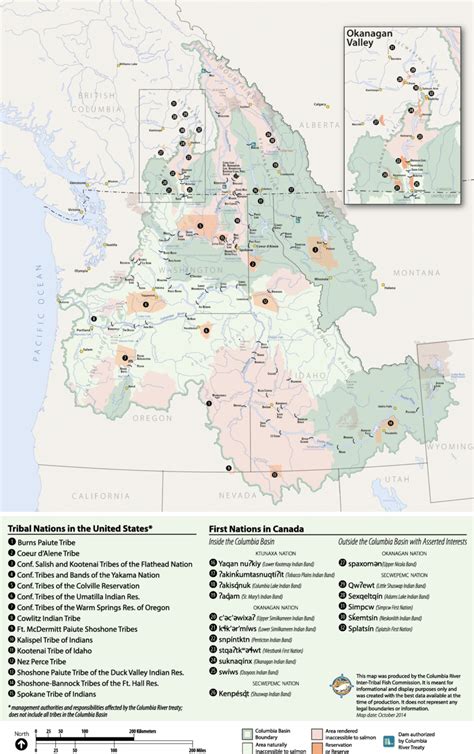 Columbia River Indian Tribes Map