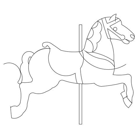 Carousel Horse Drawing | Free download on ClipArtMag