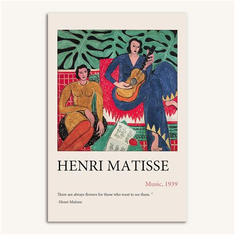 AEFER Henri Matisse Canvas Wall Art Posters Print Music 1939s By Henri