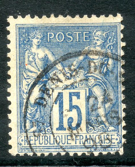 Timbre de France classique Sage n101 Oblitération cachet à date