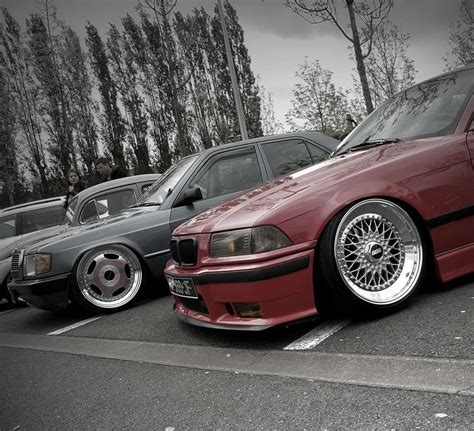 Nice Shot Of An Hellrot Bmw E36 Coupe On 18 Step Up Bbs Rs Wheels