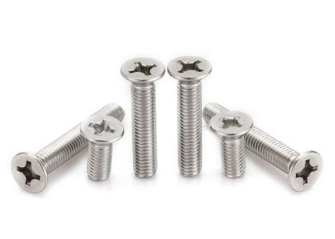 Stainless Steel Flat Countersunk Round Head Bolt With Cross Driver