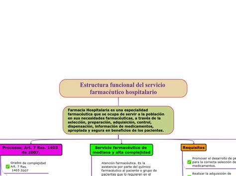 Estructura Funcional Del Servicio Farmac U Mind Map