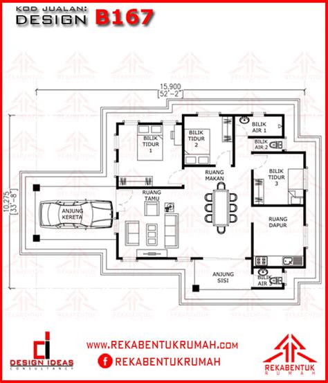 Design Rumah B Pelan Rumah Banglo Tingkat Bilik Kaki