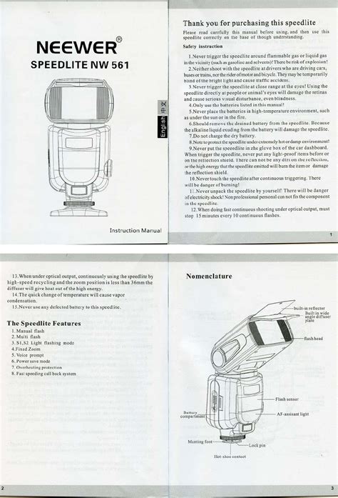 Manual Neewer Speedlite NW 561 Flash