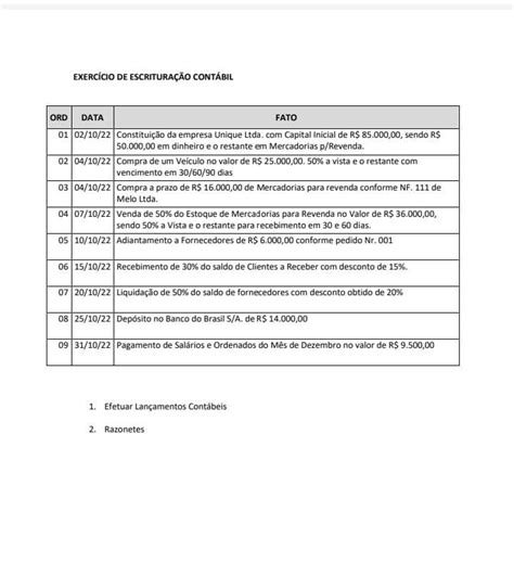 Lan Amentos E Razonete Contabilidade Geral