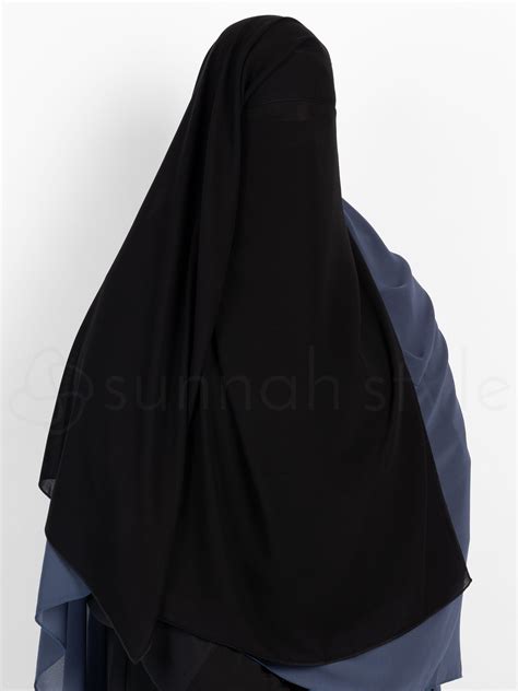 Long Three Layer Niqab Premium Chiffon