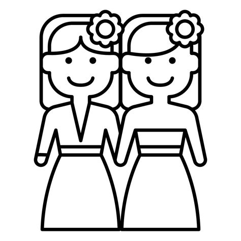 Lesbian Wedding Icon Vector Art At Vecteezy