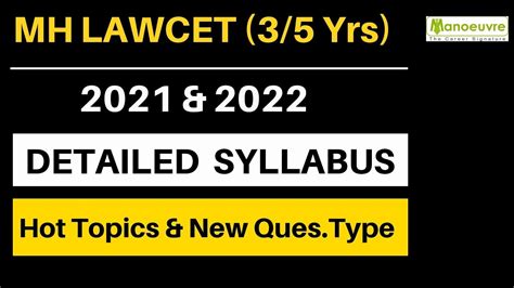 Mh Lawcet 35 Years 2021 And 2022 Detailed Syllabus Importanthot