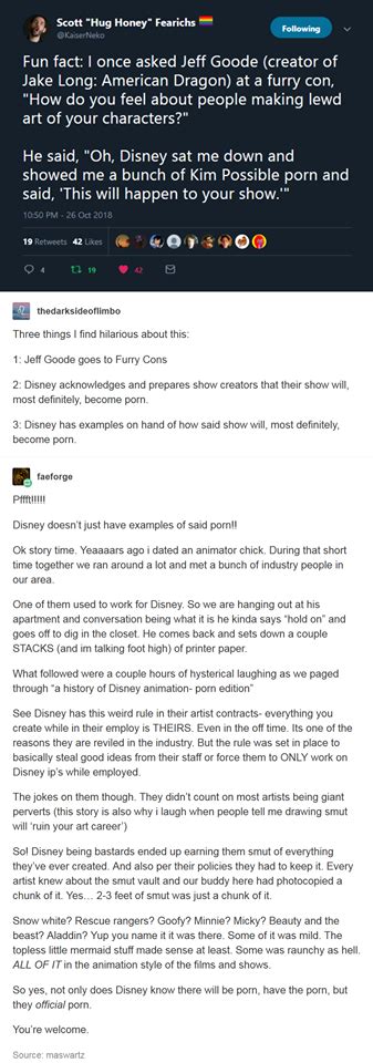 Disney Know There Will Be Porn Have The Porn But They Official Porn R BrandNewSentence