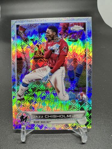 Topps Chrome Logofractor Jazz Chisholm Jr Refractor Ebay