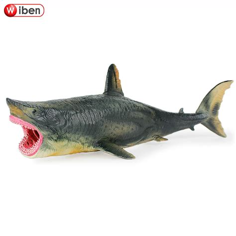 Wiben Sea Life Megalodon shark Simulation Animal Model Action & Toy ...