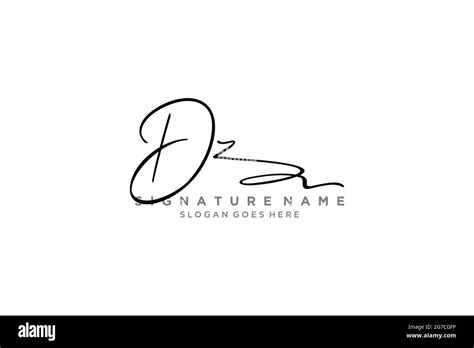 Dz Carta Firma Logo Plantilla Dise O Elegante Logo Firma S Mbolo