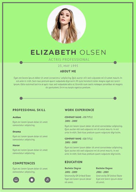 Acting Resume Customizable Psd Design Template Room Surf