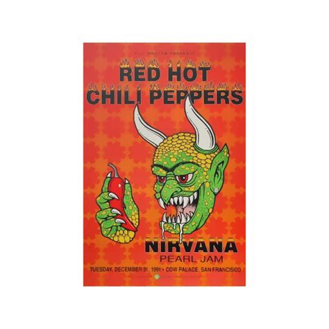 Red Hot Chili Peppers Vintage Concert Music Poster Etsy