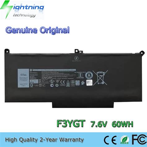 Brand New Genuine Original F Ygt V Wh Laptop Battery For Dell