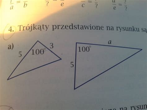 trójkąty przedstawione na rysunku są podobne oblicz długość boku a