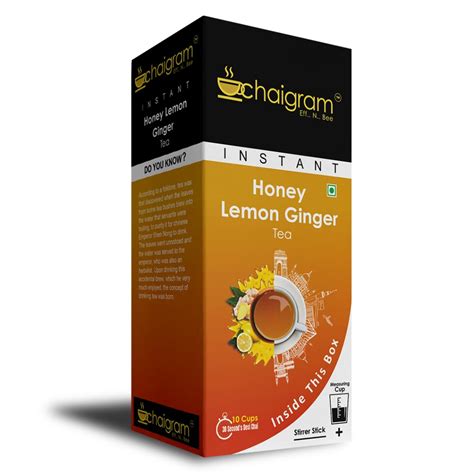 Honey Lemon Ginger Tea – Pack of 10 Sachets | Chaigram