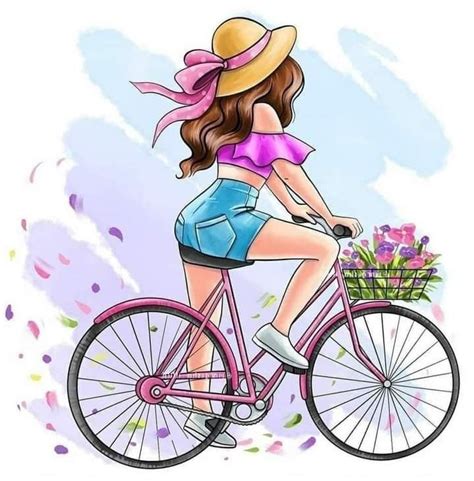 Pin By Cinderella Tran On Postcards Bicycle Illustration Girly Art